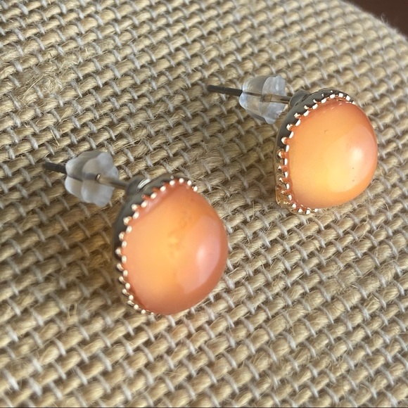 Jewelry New Orange Gold Stud Earrings Poshmark